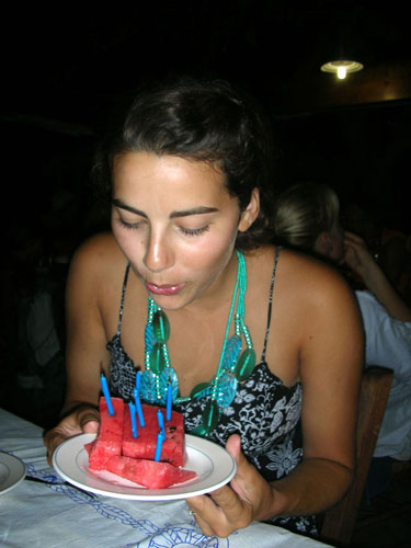 17 Kaela blowing out candles