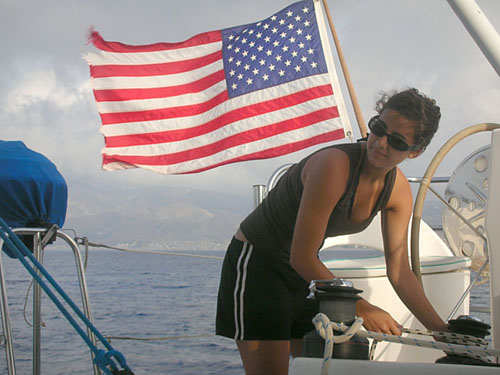 30 Kaela furling in the jib