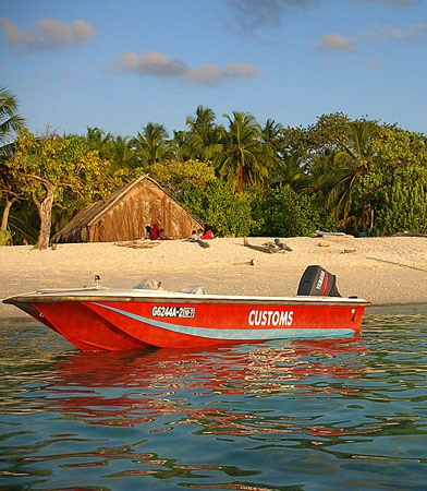 02 Customs boat and congresso, Uligan, Maldives