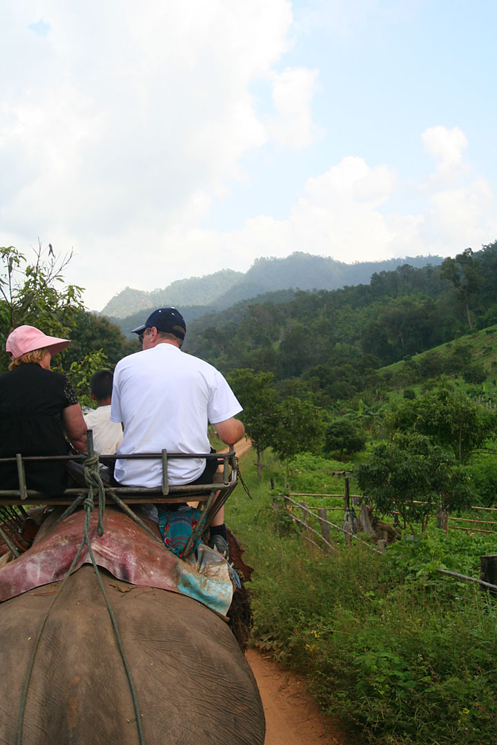 28  Ron and Dianne on elephant ride