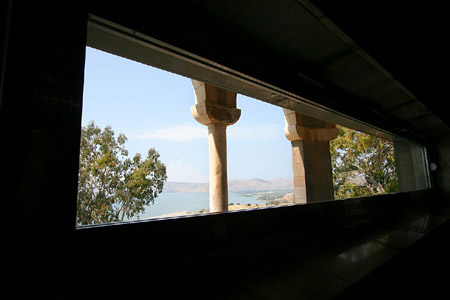 35 From the inside of the church looking out, Church of the Beautitudes
