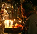 17 Joe lights a candle, Church of the Holy Sepulcre, Jerusalem