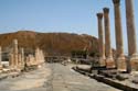 25 Columns against the tell, archeological site, Israel