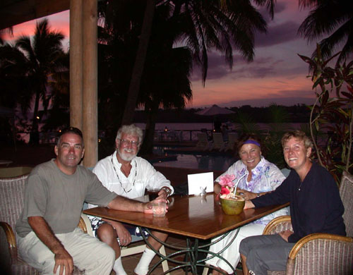 DSCN6310 Rolf,Gunter,Lois and Gunter at Irikiki Resort