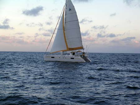 13 Simpatica under sail, towards dusk