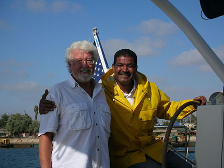 01 Our pilot and Gunter, Suez Canal