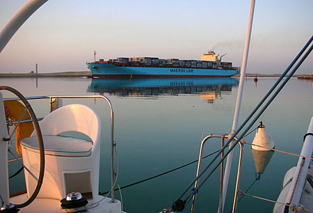 06 One of the many container ships on the Suez