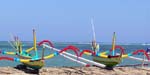 Two canoes on Sanur Beach