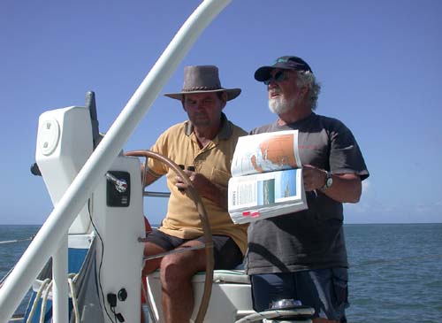 Gunter and Graham Following the Guidebook