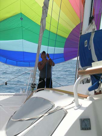 DSCN5381 Noen Pulls Down Spinnaker