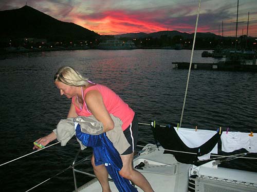 05  Taking down llaundry at twilight