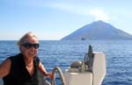 19  Lois sailing past Stromboli