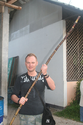 IMG_5847 Steve with sugar cane