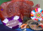 Souvenirs from the Festival.  Wrasse-shaped fish and shells 