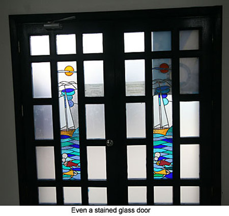 17 Even a stained glass door