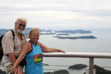 Gunter and Lois at Bridge Railing