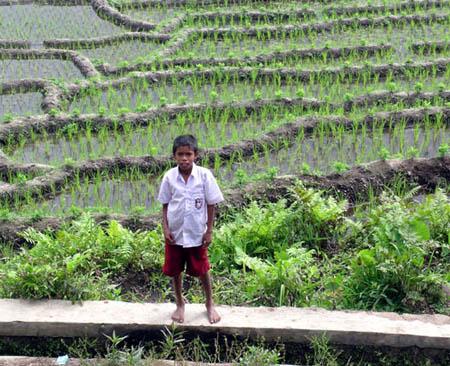 13  Schoolboy on Drainage Ditch
