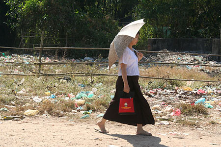45 Behind the market, plastic and trash