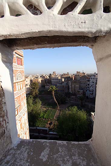 08 Detail view from hotel next door, sunset